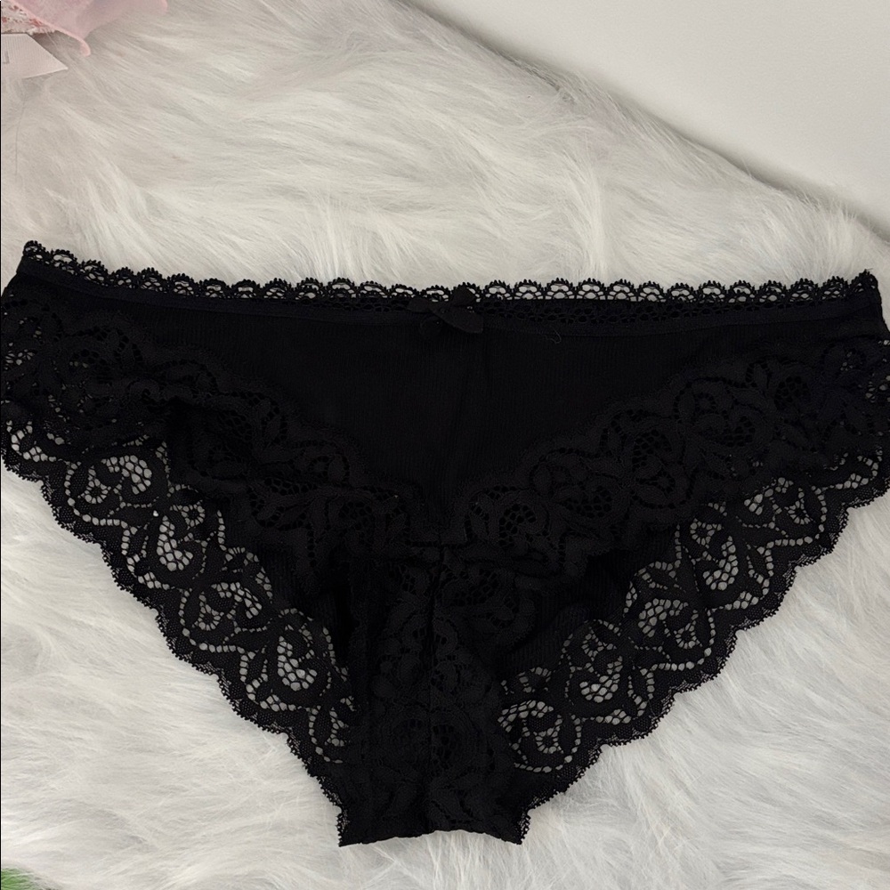 Victoria's Secret Black Lace Detail Panties